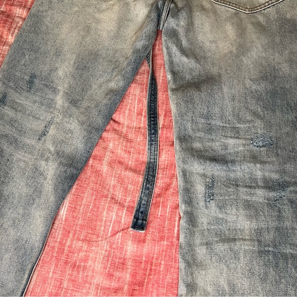 FEAR OF GOD SIXTH COLLECTION Blue Distressed Slim Tapered Men's Jeans W34 L34 - Picture 7 of 13